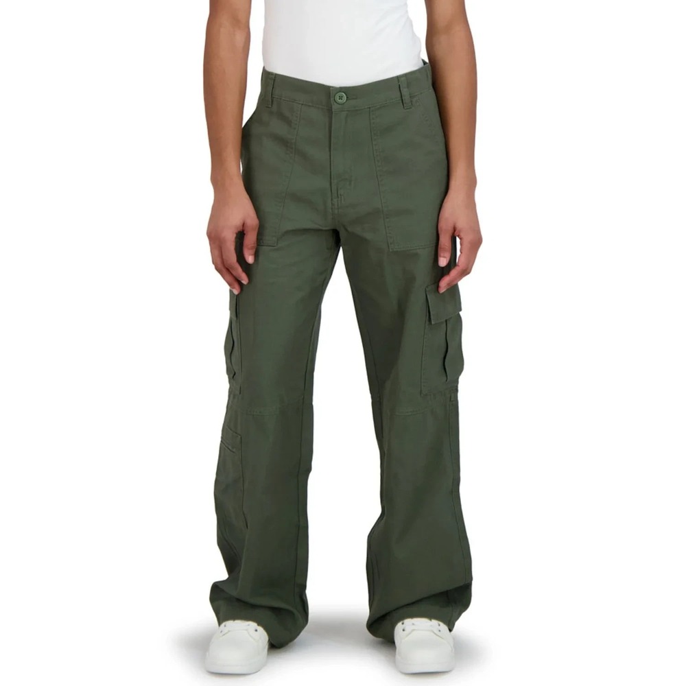 Aeropostale Womens Relaxed Cargo Pants Olive Green XXL Y2K Baggy Cotton